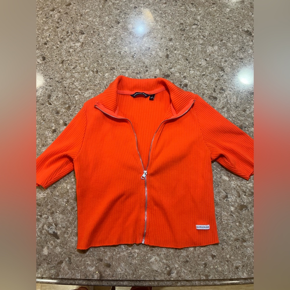 Cropped Calvin Klein jacket top